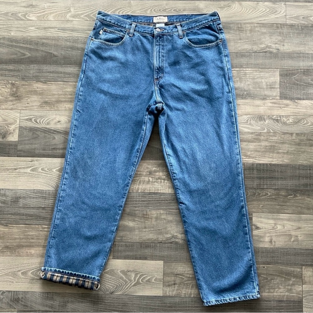 40x32 LL Bean Double L Jeans Classic
Fit Soft Flannel Lined Men's Blue